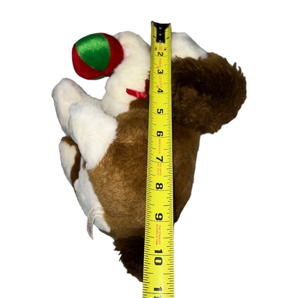 CHOSUN BROWN & WHITE PUPPY DOG WITH BALL PLUSH STUFFED TOY 9" SEATED - Picture 7 of 8